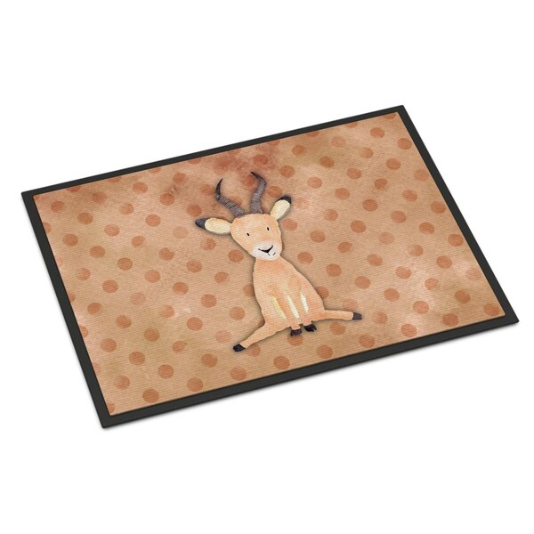 Carolines Treasures 24 x 36 in. Polkadot Antelope Watercolor Indoor or Outdoor Mat BB7391JMAT - main